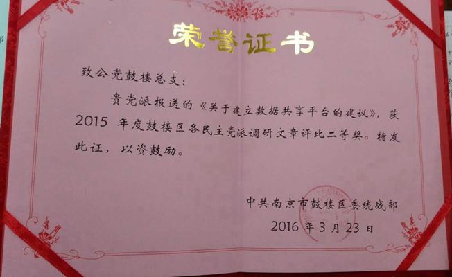 致公党鼓楼区总支荣获区各民主党派调研文章评比二等奖.jpg