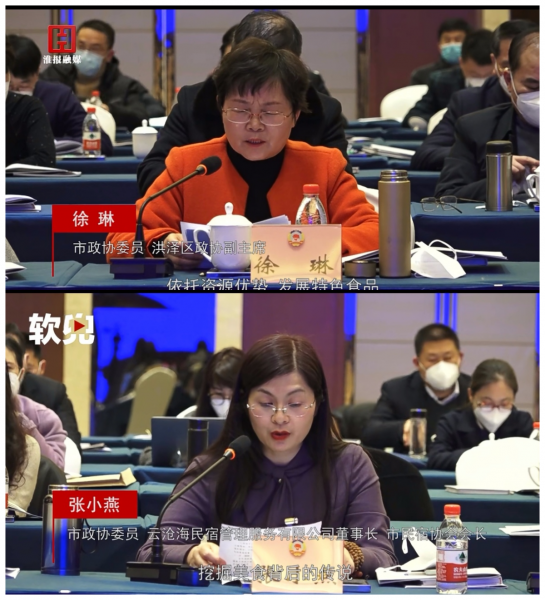 副主委徐琳、党员张小燕在专题协商会上发言.png